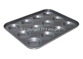 12 Cup Deep Non Stick Bun Tray