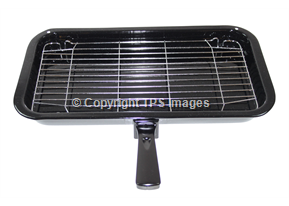 Large Grill Pan with Wire Rack and Grill Handle